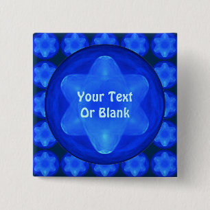 Badge Carré 5 Cm Fractal Bluestar