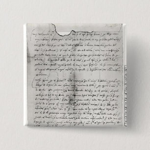 Badge Carré 5 Cm Fragment de lettre écrit par Christopher