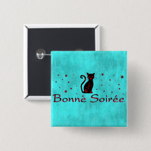 Badge Carré 5 Cm Français : Bouton Bonne Soie