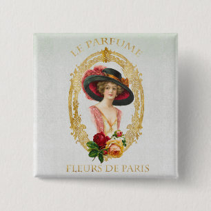 Badge Carré 5 Cm français vintage