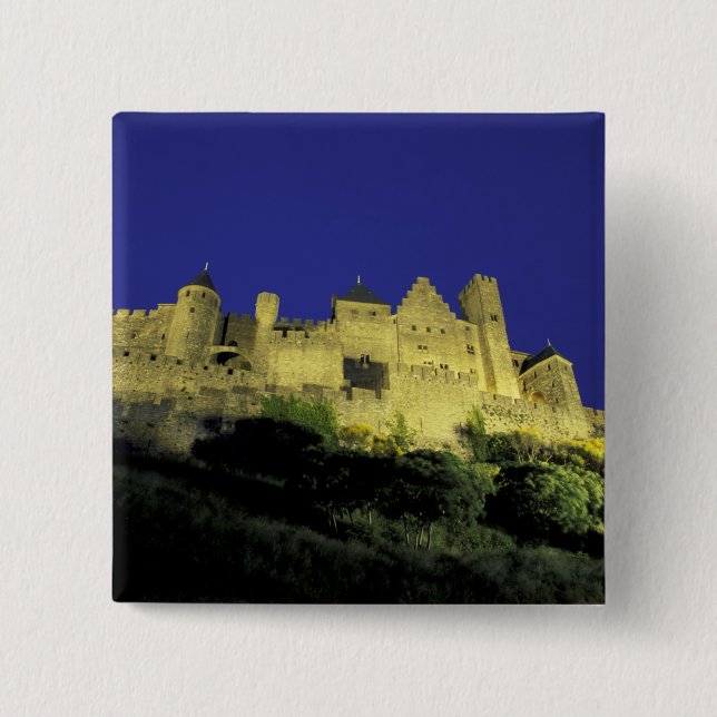 Badge Carré 5 Cm FRANCE, Languedoc Carcassonne (Devant)