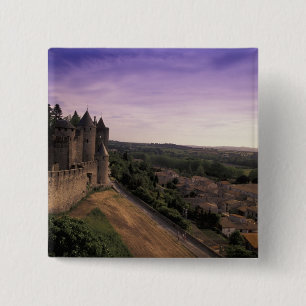 Badge Carré 5 Cm FRANCE, Languedoc Carcassonne 2