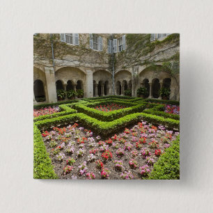 Badge Carré 5 Cm France, Provence, St. Remy-de-Provence. Jardin