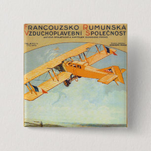 Badge Carré 5 Cm ~ Franco Roumanie de Praha