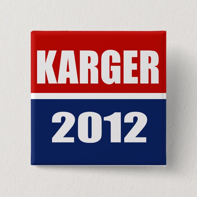 BADGE CARRÉ 5 CM FRED KARGER 2012 (Devant)