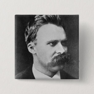 Badge Carré 5 Cm Friedrich Wilhelm Nietzsche (1844-1900) 1873 (b/w