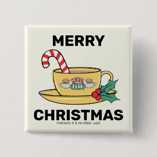 Badge Carré 5 Cm FRIENDS™   Mug de Noël Central Perk