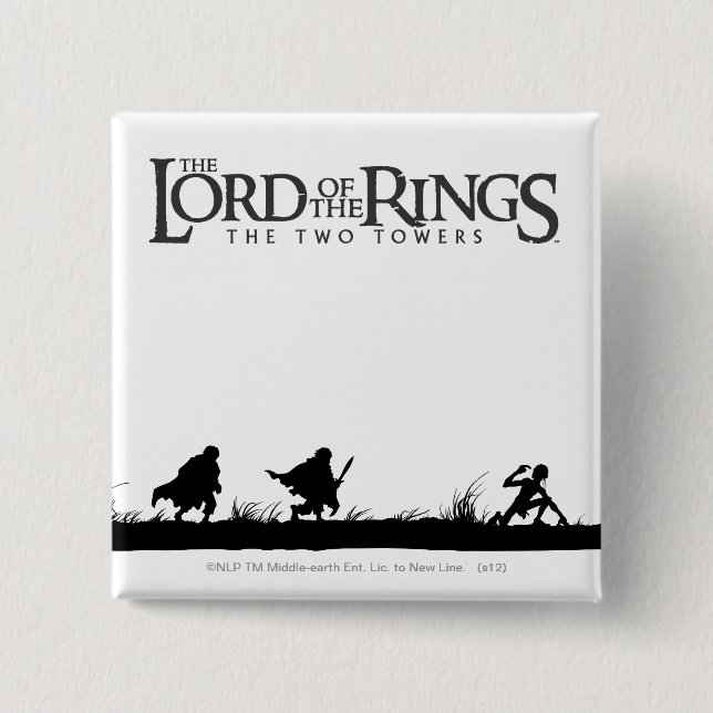 Badge Carré 5 Cm FRODO™, Sam et GOLLUM™ (Devant)