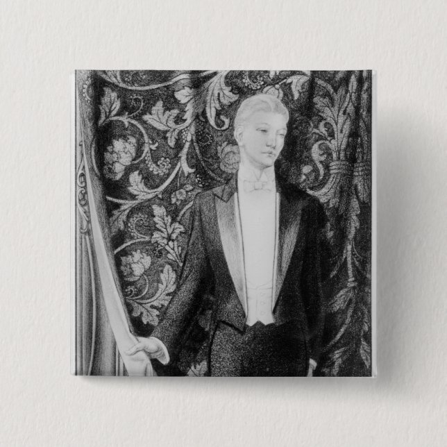 Badge Carré 5 Cm Frontispice 'à l'image de Gray dorien (Devant)
