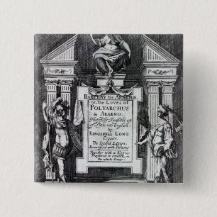 Badge Carré 5 Cm Frontispice pour "Argenis" par John Barclay