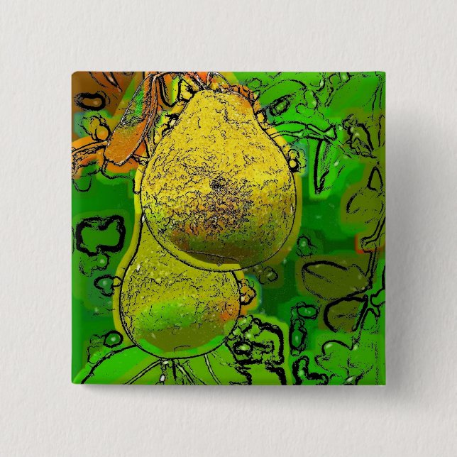 BADGE CARRÉ 5 CM FRUIT (Devant)