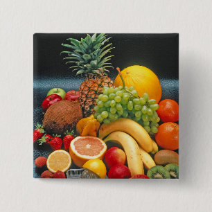 Badge Carré 5 Cm fruit sain
