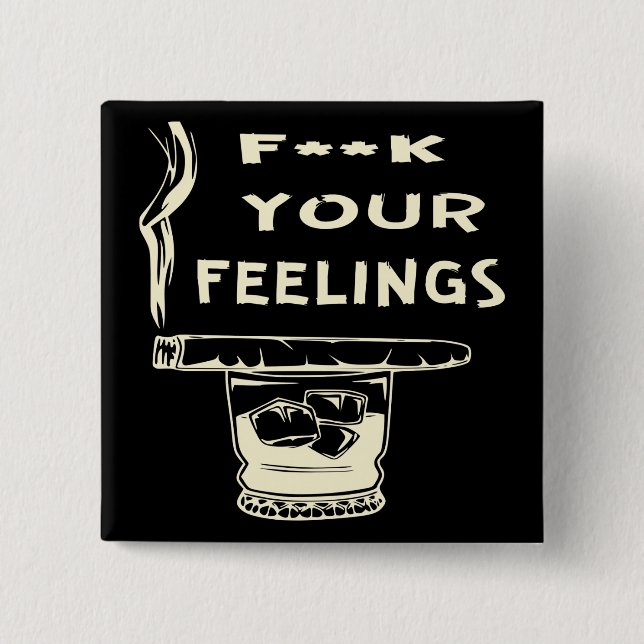 Badge Carré 5 Cm Fuc>| Vos sentiments #USAPatriotGraphics © (Devant)