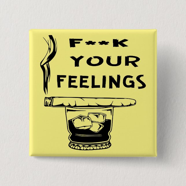 Badge Carré 5 Cm Fuc>| Vos sentiments #USAPatriotGraphics © (Devant)