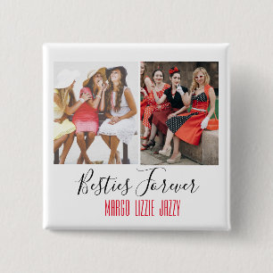 Badge Carré 5 Cm Fun Friendship Customisée Photo