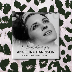 Badge Carré 5 Cm Funérailles en mémoire d'amour