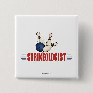 Badge Carré 5 Cm Funny Bowling