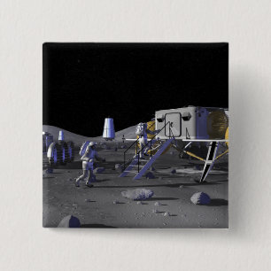 Badge Carré 5 Cm Futures missions d'exploration spatiale 13