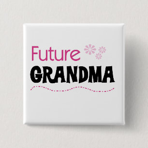 Badge Carré 5 Cm Futurs tee-shirts et cadeaux grand-mère
