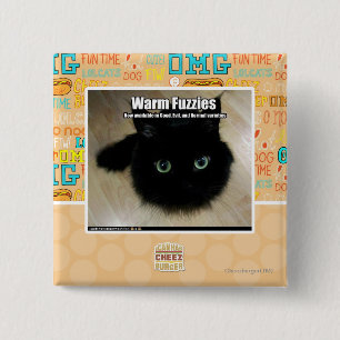 Badge Carré 5 Cm Fuzzies chaud