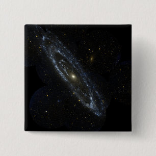 Badge Carré 5 Cm Galaxie d'Andromeda