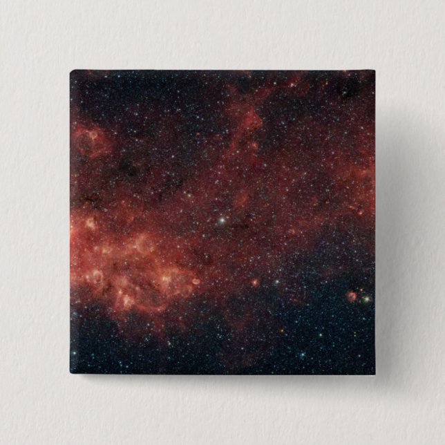 Badge Carré 5 Cm Galaxie de la Voie Lactée (Devant)