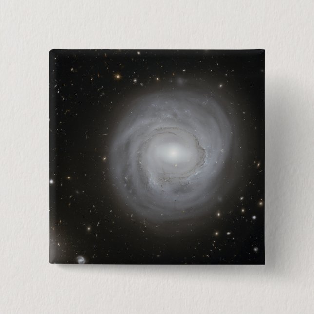Badge Carré 5 Cm Galaxie spirale NGC 4921 (Devant)