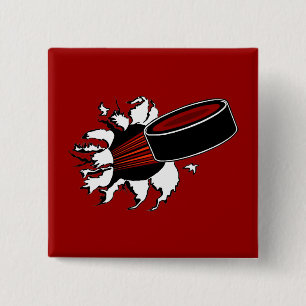Badge Carré 5 Cm Galet d'hockey