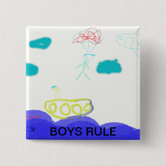 Badge Carré 5 Cm garçons
