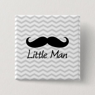 Badge Carré 5 Cm Garçons mignons de Chevron de petite moustache