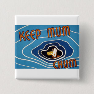 Badge Carré 5 Cm Garder la mère
