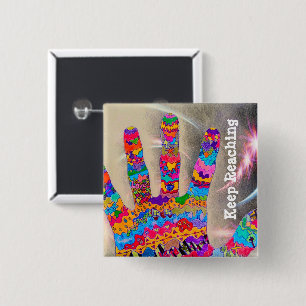 Badge Carré 5 Cm Garder le pinceau