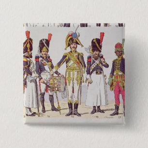 Badge Carré 5 Cm Gardes de grenadier du premier empire