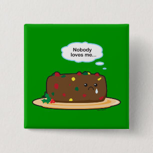 Badge Carré 5 Cm Gâteau de fruits secs pauvre !