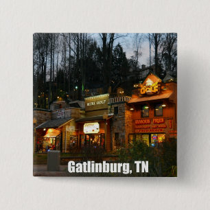 Badge Carré 5 Cm Gatlinburg, Tennessee