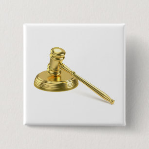 Badge Carré 5 Cm Gavel d'or
