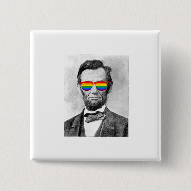 Badge Carré 5 Cm Gaybraham Lincoln (Devant)