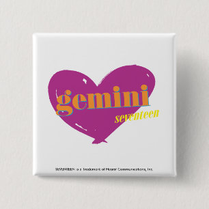 Badge Carré 5 Cm Gemini 2