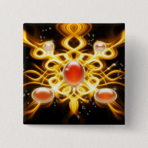 Badge Carré 5 Cm Gemme enchantée d'âme