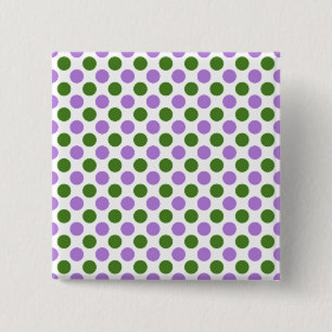 Badge Carré 5 Cm Genderqueer Pride Drapeau Couleurs À petits pois