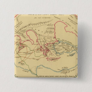 Badge Carré 5 Cm Geographie des Grecs Primitive