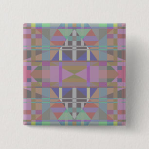 Badge Carré 5 Cm Géométrique vert violet rose