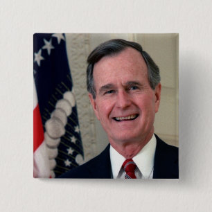 Badge Carré 5 Cm George H. Bush
