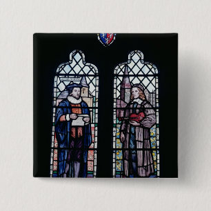 Badge Carré 5 Cm George Herbert et Nicholas Ferrar