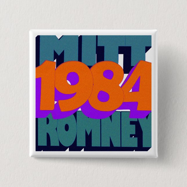 Badge Carré 5 Cm George Orwell 1984 (Devant)