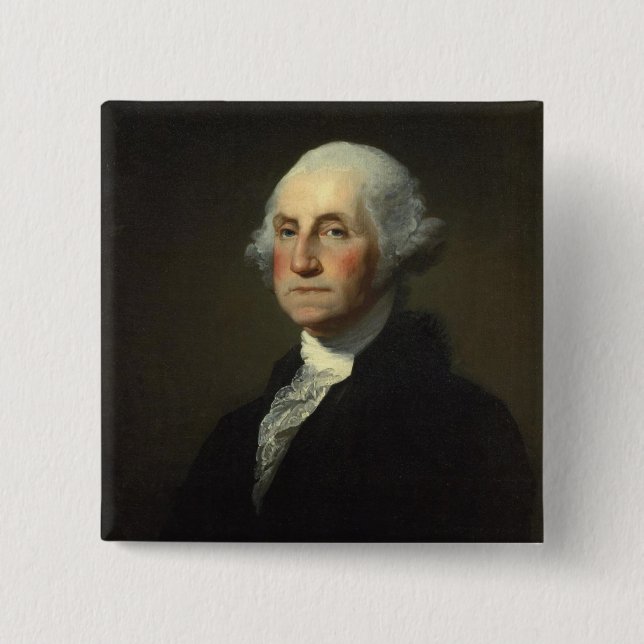 Badge Carré 5 Cm George Washington (Devant)