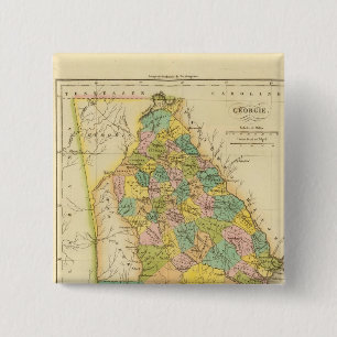 Badge Carré 5 Cm Géorgie États-Unis