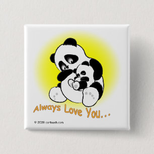 Badge Carré 5 Cm gigglePanda pour le jour de mère