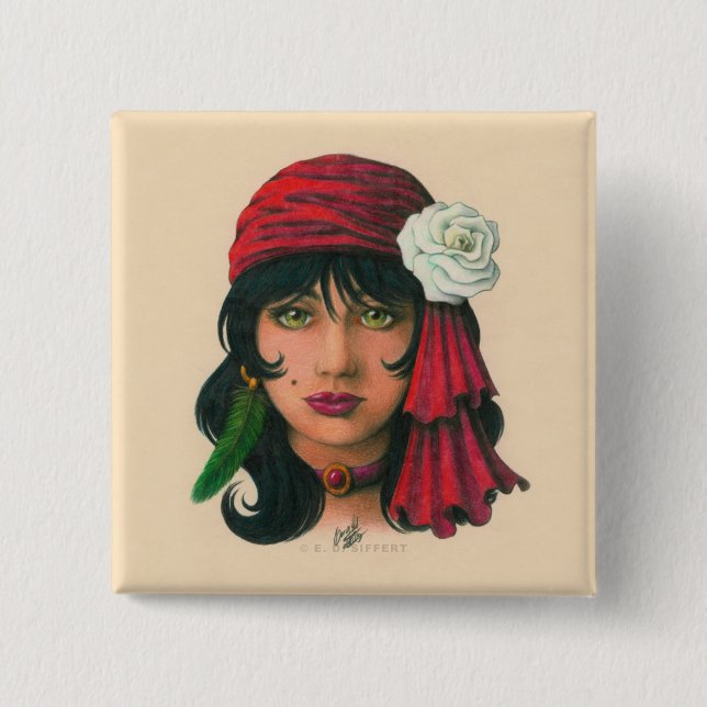 Badge Carré 5 Cm Gitan II (Devant)