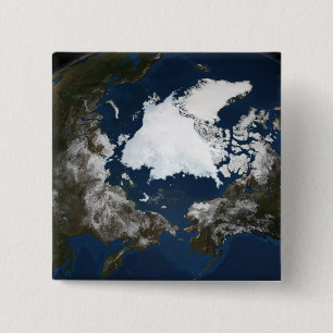 Badge Carré 5 Cm Glace de mer arctique